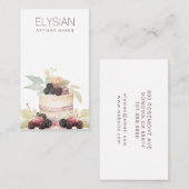 Carte De Visite Aquarelle Baker boulangerie pâtisserie Chef (Devant / Derrière)