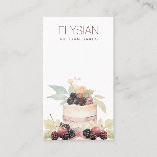 Carte De Visite Aquarelle Baker boulangerie pâtisserie Chef (Devant)