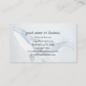 Carte De Visite Aquarelle Baleine à bosse Ocean Beach (Dos)