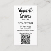 Carte De Visite Aquarelle Bébé et lapin QR Code vertical (Dos)