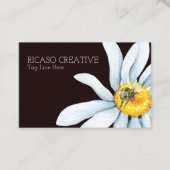 Carte De Visite Aquarelle Bee on Flower Personnalisé (Devant)