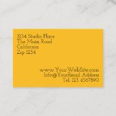 Carte De Visite Aquarelle Bee on Flower Personnalisé (Dos)