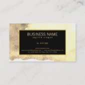 Carte De Visite Aquarelle Beige Arrière - plan Gold Frame (Dos)