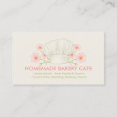 Carte De Visite Aquarelle beige boulangerie pâtisserie (Devant)