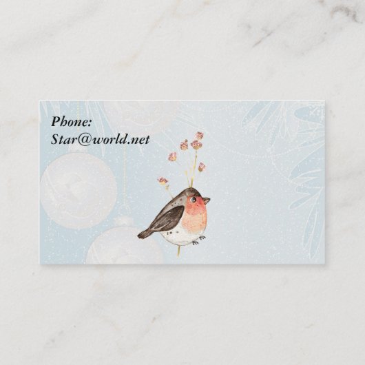 Carte De Visite Aquarelle Bird (Dos)