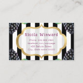 Carte De Visite Aquarelle Blackberry Cakes and Jam Bakery (Dos)