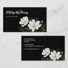 Aquarelle Blanc Cosmos Fleurs Peinture Botanique