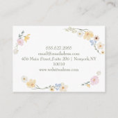 Carte De Visite Aquarelle blanche (Dos)