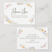 Carte De Visite Aquarelle blanche (Devant / Derrière)