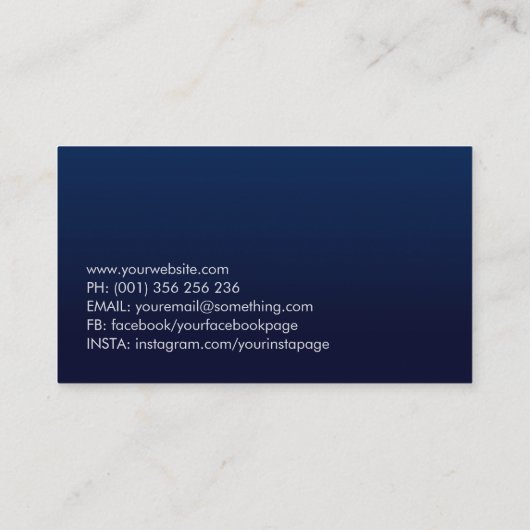 Carte De Visite Aquarelle blanche (Dos)