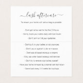 Carte De Visite Aquarelle blanche élégante Lashes Floral (Intérieur déplié)