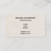 Carte De Visite Aquarelle blanche et Citrouille or (Dos)