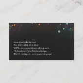 Carte De Visite Aquarelle blanche - Feuilles colorés (Dos)