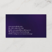 Carte De Visite Aquarelle blanche - Feuilles violets (Dos)