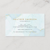 Carte De Visite Aquarelle bleu (Dos)