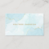 Carte De Visite Aquarelle bleu (Devant)