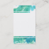 Carte De Visite Aquarelle | Bleu (Dos)