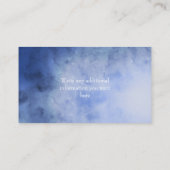 Carte De Visite Aquarelle bleu clair Monogramme tendance (Dos)