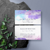 Carte De Visite Aquarelle bleu clair paisible