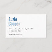 Carte De Visite Aquarelle bleu et vert professionnel (Dos)