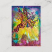 Carte De Visite Aquarelle bleu FAIRY ET GRIFFIN Imaginaire (Dos)