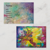 Carte De Visite Aquarelle bleu FAIRY ET GRIFFIN Imaginaire (Devant / Derrière)