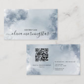 Carte De Visite Aquarelle bleu foncé Abstraite (Devant / Derrière)