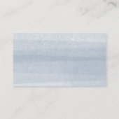 Carte De Visite Aquarelle bleu foncé simple (Dos)