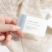 Carte De Visite Aquarelle bleu foncé simple