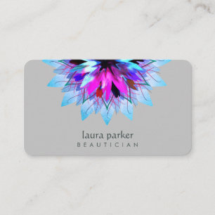 Carte De Visite Aquarelle Bleu Lotus Lotus Logo Massage Yoga