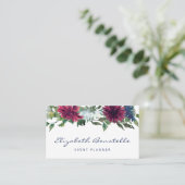 Carte De Visite Aquarelle bleu marine Bourgogne (Debout devant)