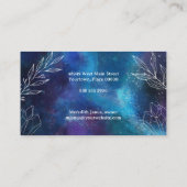 Carte De Visite Aquarelle bleu mystique (Dos)