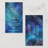 Carte De Visite Aquarelle bleu mystique (Devant / Derrière)