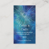 Carte De Visite Aquarelle bleu mystique (Devant)