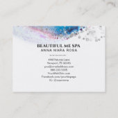 Carte De Visite *~* Aquarelle bleu pastel Parties scintillant Abst (Dos)