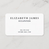 Carte De Visite Aquarelle bleu vert deux plumes minimum (Dos)