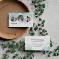 Aquarelle bleu vert Rond Photos Photographe