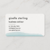 Carte De Visite Aquarelle Bleue (Dos)