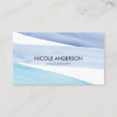 Carte De Visite Aquarelle bleue (Devant)