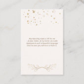 Carte De Visite Aquarelle bleue et or en japonais Tutor (Dos)