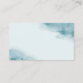 Carte De Visite Aquarelle bleue Icy Froid (Dos)