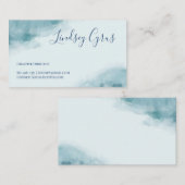 Carte De Visite Aquarelle bleue Icy Froid (Devant / Derrière)