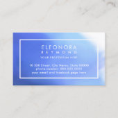 Carte De Visite Aquarelle bleue Ombre (Devant)