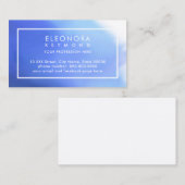 Carte De Visite Aquarelle bleue Ombre (Devant / Derrière)