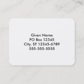 Carte De Visite Aquarelle bleue Ombre Chevron (Dos)