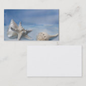 Carte De Visite Aquarelle bleue peinte à la main de poissons (Devant / Derrière)