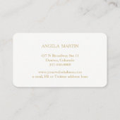 Carte De Visite Aquarelle Bluebell Floral Gold Frame Professional (Dos)