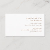 Carte De Visite Aquarelle Blush rose et or Artiste (Dos)