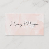 Carte De Visite Aquarelle Blush rose manuscrit (Devant)