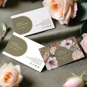 Carte De Visite Aquarelle bohème chic moderne Boho Florals Arch